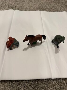 Set of 3 EUC National Geographic Tonies - T-Rex, Horse, and Octopus